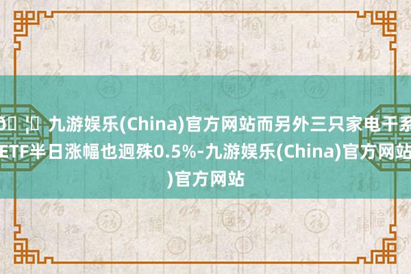 🦄九游娱乐(China)官方网站而另外三只家电干系ETF半日涨幅也迥殊0.5%-九游娱乐(China)官方网站