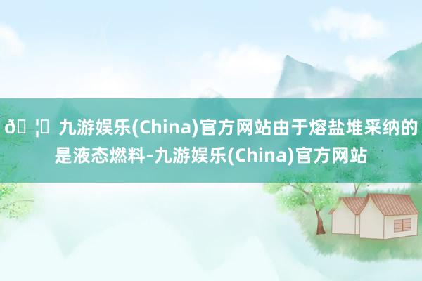 🦄九游娱乐(China)官方网站由于熔盐堆采纳的是液态燃料-九游娱乐(China)官方网站